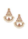 Antiqe Gold Chandbali indian New Sparkly Designer For Party And Functions Latest Earrings Collection 1816